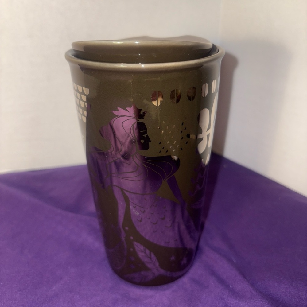 Starbucks 2017 mermaid black and silver Tumbler. 12 Fl oz
